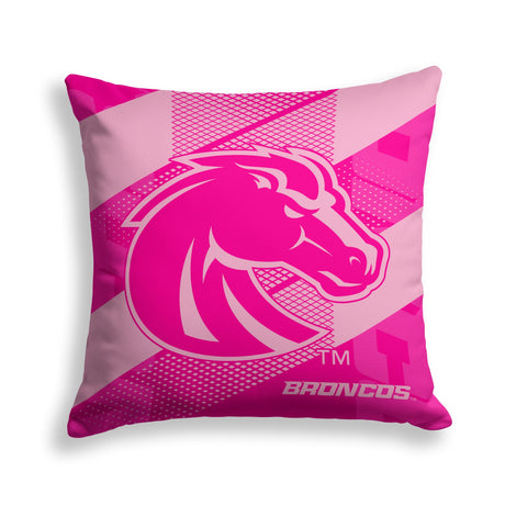 Pixsona Boise State Broncos Pink Motion Throw Pillow