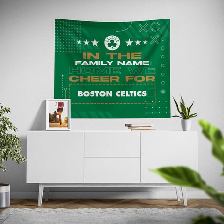 Pixsona Boston Celtics Cheer Tapestry | Personalized | Custom