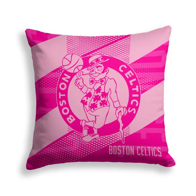 Pixsona Boston Celtics Pink Motion Throw Pillow