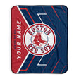 Pixsona Boston Red Sox Glow Pixel Fleece Blanket | Personalized | Custom