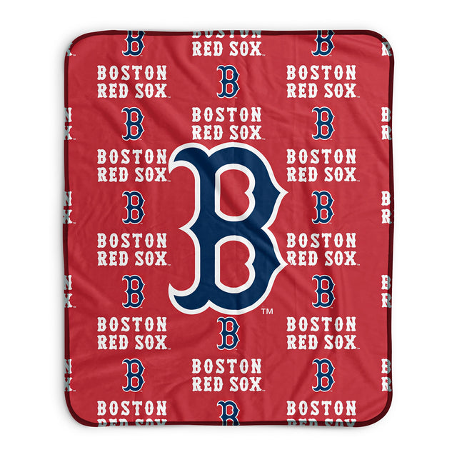 Pixsona Boston Red Sox Repeat Pixel Fleece Blanket