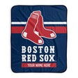 Pixsona Boston Red Sox Stripes Pixel Fleece Blanket | Personalized | Custom