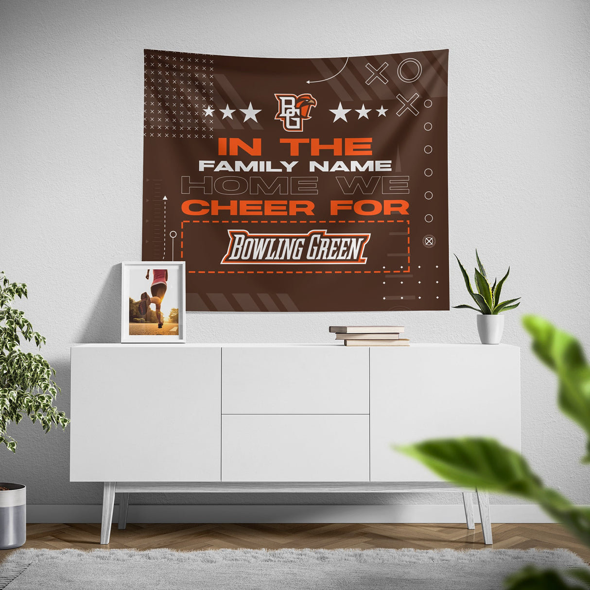 Pixsona Bowling Green Falcons Cheer Tapestry | Personalized | Custom