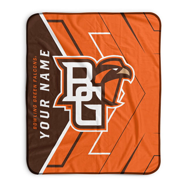 Pixsona Bowling Green Falcons Repeat Pixel Fleece Blanket