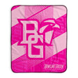 Pixsona Bowling Green Falcons Pink Motion Pixel Fleece Blanket