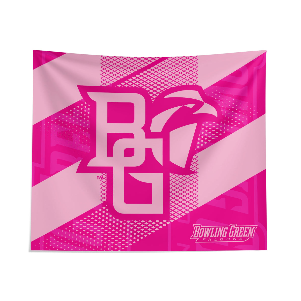 Pixsona Bowling Green Falcons Pink Motion Tapestry