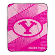 Pixsona Brigham Young Cougars Pink Motion Pixel Fleece Blanket