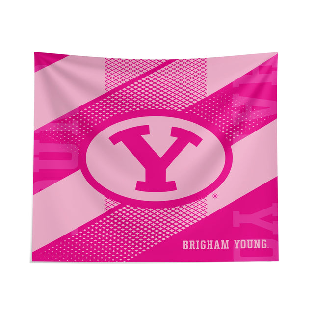 Pixsona Brigham Young Cougars Pink Motion Tapestry