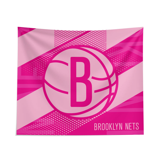 Pixsona Brooklyn Nets Pink Motion Tapestry