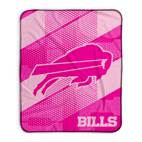 Pixsona Buffalo Bills Pink Motion Pixel Fleece Blanket