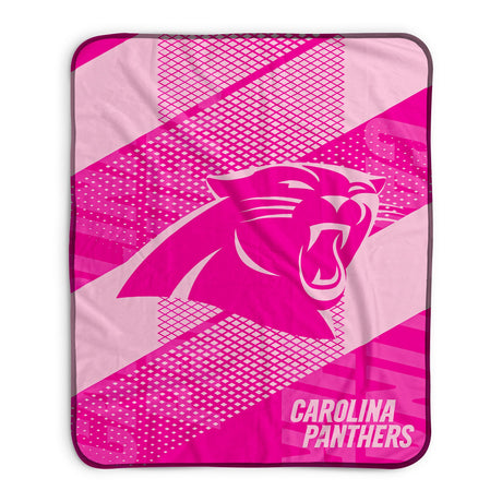 Pixsona Carolina Panthers Pink Motion Pixel Fleece Blanket