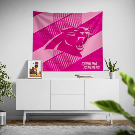 Pixsona Carolina Panthers Pink Motion Tapestry