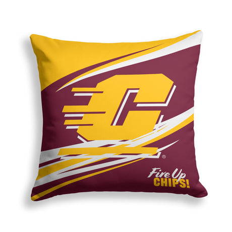 Pixsona Central Michigan Chippewas Velocity Throw Pillow