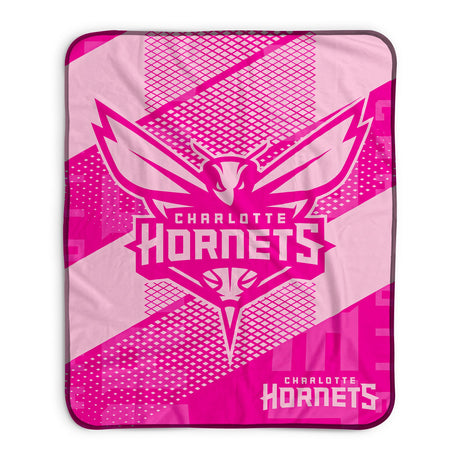 Pixsona Charlotte Hornets Pink Motion Pixel Fleece Blanket