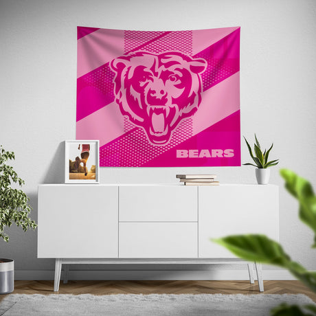 Pixsona Chicago Bears Pink Motion Tapestry