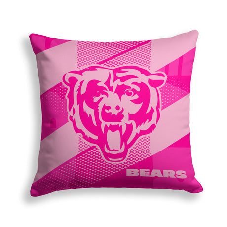 Pixsona Chicago Bears Pink Motion Throw Pillow