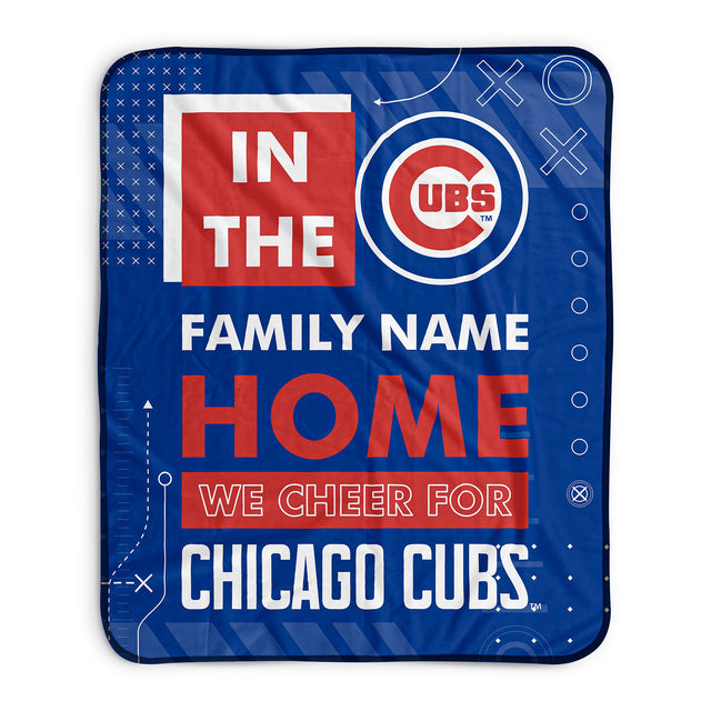 Pixsona Chicago Cubs Cheer Pixel Fleece Blanket | Personalized | Custom