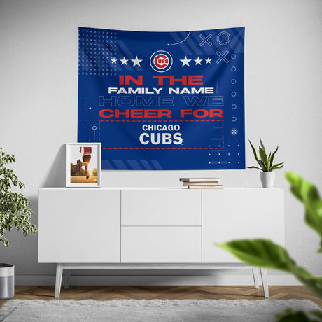 Pixsona Chicago Cubs Cheer Tapestry | Personalized | Custom