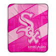 Pixsona Chicago White Sox Pink Motion Pixel Fleece Blanket