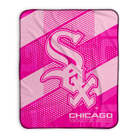 Pixsona Chicago White Sox Pink Motion Pixel Fleece Blanket