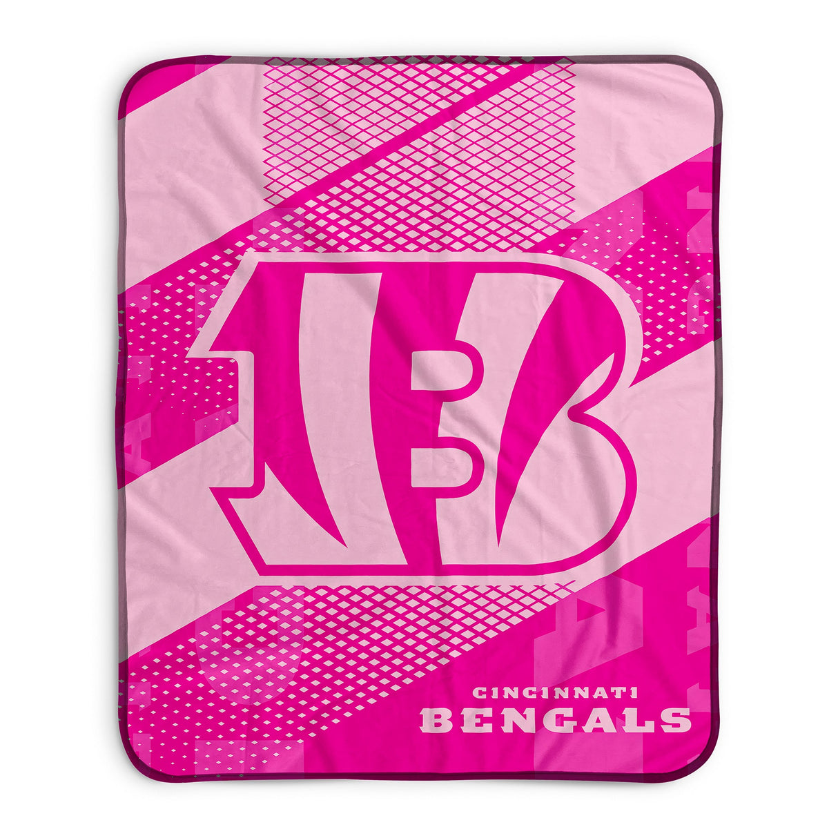 Pixsona Cincinnati Bengals Pink Motion Pixel Fleece Blanket