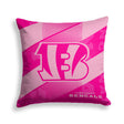 Pixsona Cincinnati Bengals Pink Motion Throw Pillow