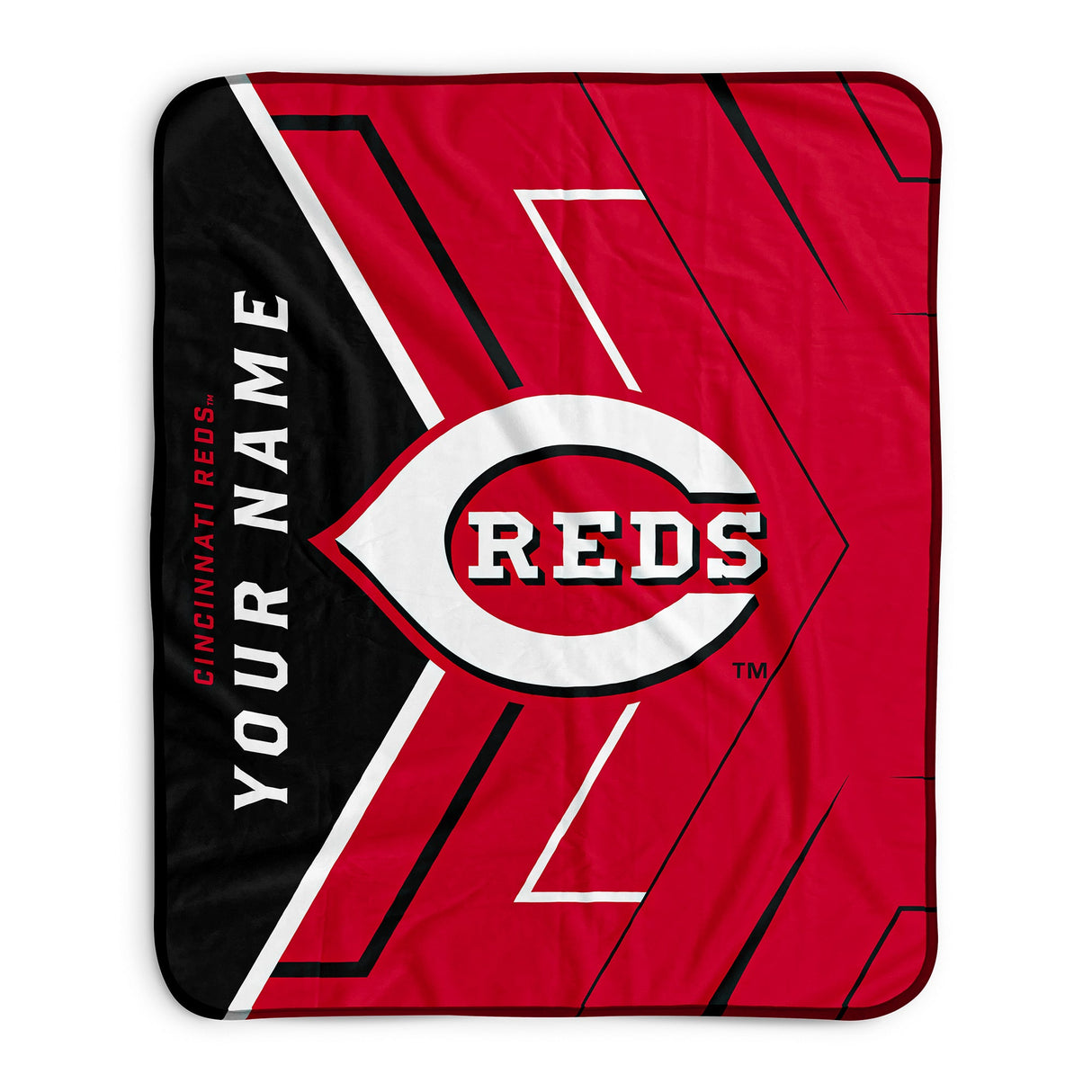 Pixsona Cincinnati Reds Glow Pixel Fleece Blanket | Personalized | Custom