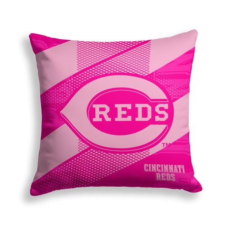 Pixsona Cincinnati Reds Pink Motion Throw Pillow