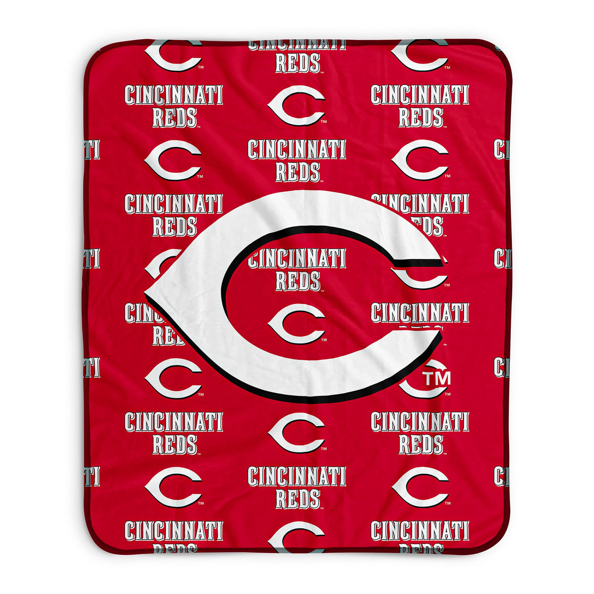 Pixsona Cincinnati Reds Repeat Pixel Fleece Blanket