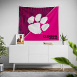 Pixsona Clemson Tigers Pink Implosion Tapestry | Personalized | Custom