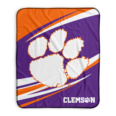 Pixsona Clemson Tigers Velocity Pixel Fleece Blanket