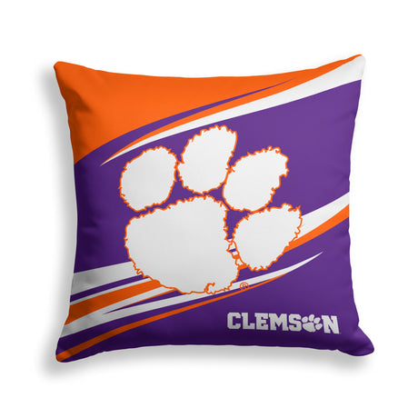 Pixsona Clemson Tigers Velocity Throw Pillow