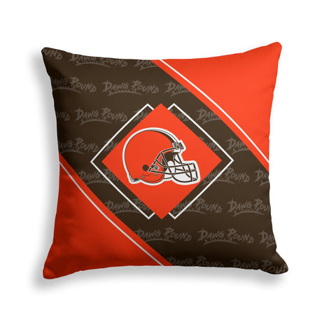 Pixsona Cleveland Browns Boxed Throw Pillow