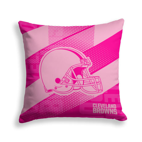 Pixsona Cleveland Browns Pink Motion Throw Pillow