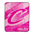 Pixsona Cleveland Cavaliers Pink Motion Pixel Fleece Blanket