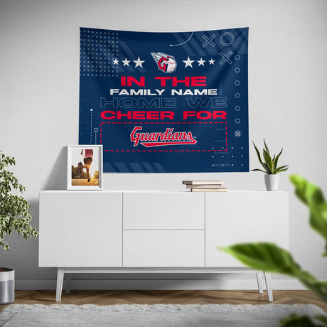 Pixsona Cleveland Guardians Cheer Tapestry | Personalized | Custom