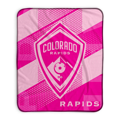 Pixsona Colorado Rapids Pink Motion Pixel Fleece Blanket