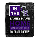 Pixsona Colorado Rockies Cheer Pixel Fleece Blanket | Personalized | Custom