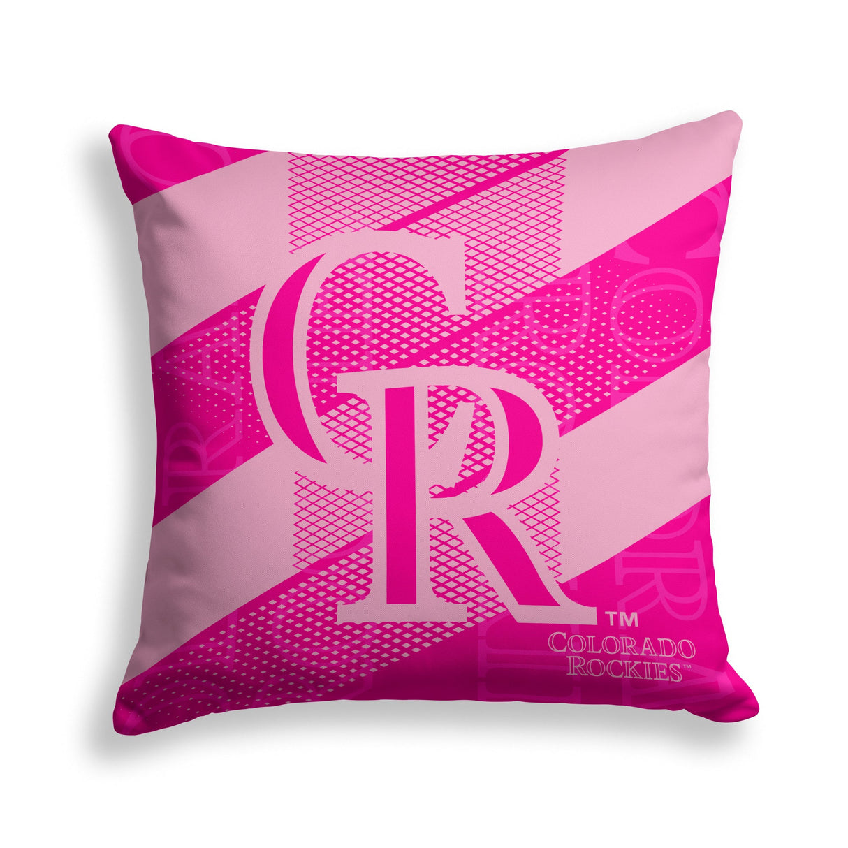 Pixsona Colorado Rockies Pink Motion Throw Pillow