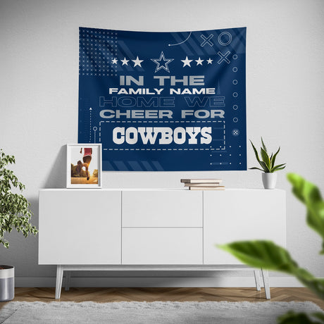 Pixsona Dallas Cowboys Cheer Tapestry | Personalized | Custom