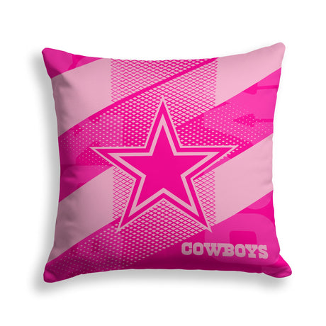 Pixsona Dallas Cowboys Pink Motion Throw Pillow