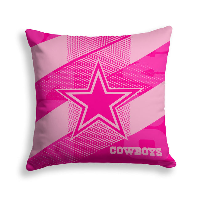 Pixsona Dallas Cowboys Pink Motion Throw Pillow