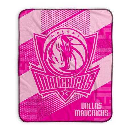 Pixsona Dallas Mavericks Pink Motion Pixel Fleece Blanket