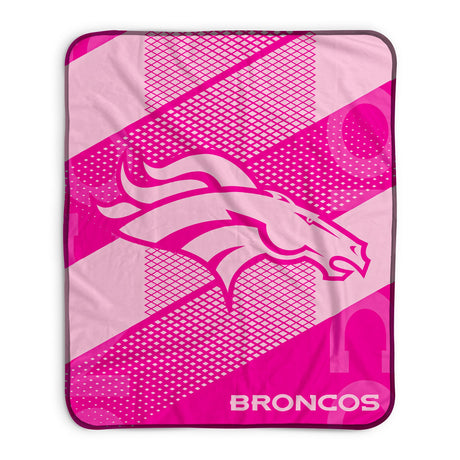 Pixsona Denver Broncos Pink Motion Pixel Fleece Blanket