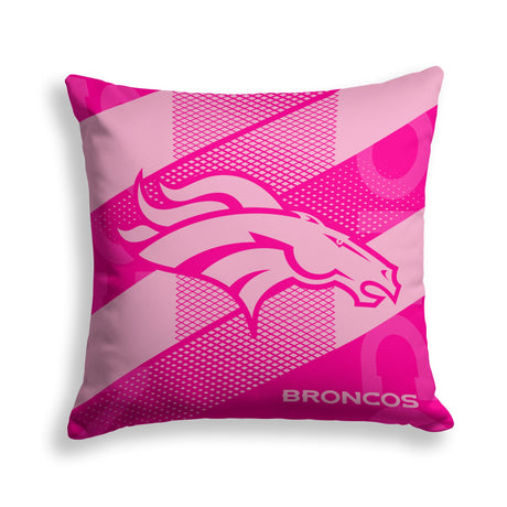 Pixsona Denver Broncos Pink Motion Throw Pillow