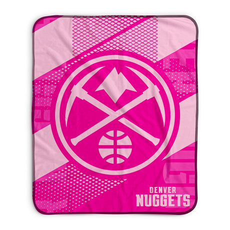 Pixsona Denver Nuggets Pink Motion Pixel Fleece Blanket