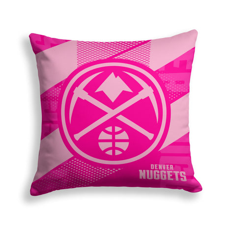 Pixsona Denver Nuggets Pink Motion Throw Pillow