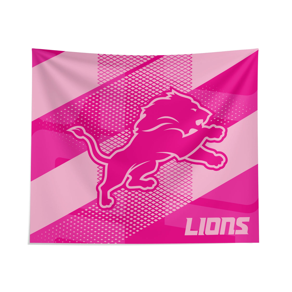 Pixsona Detroit Lions Pink Motion Tapestry