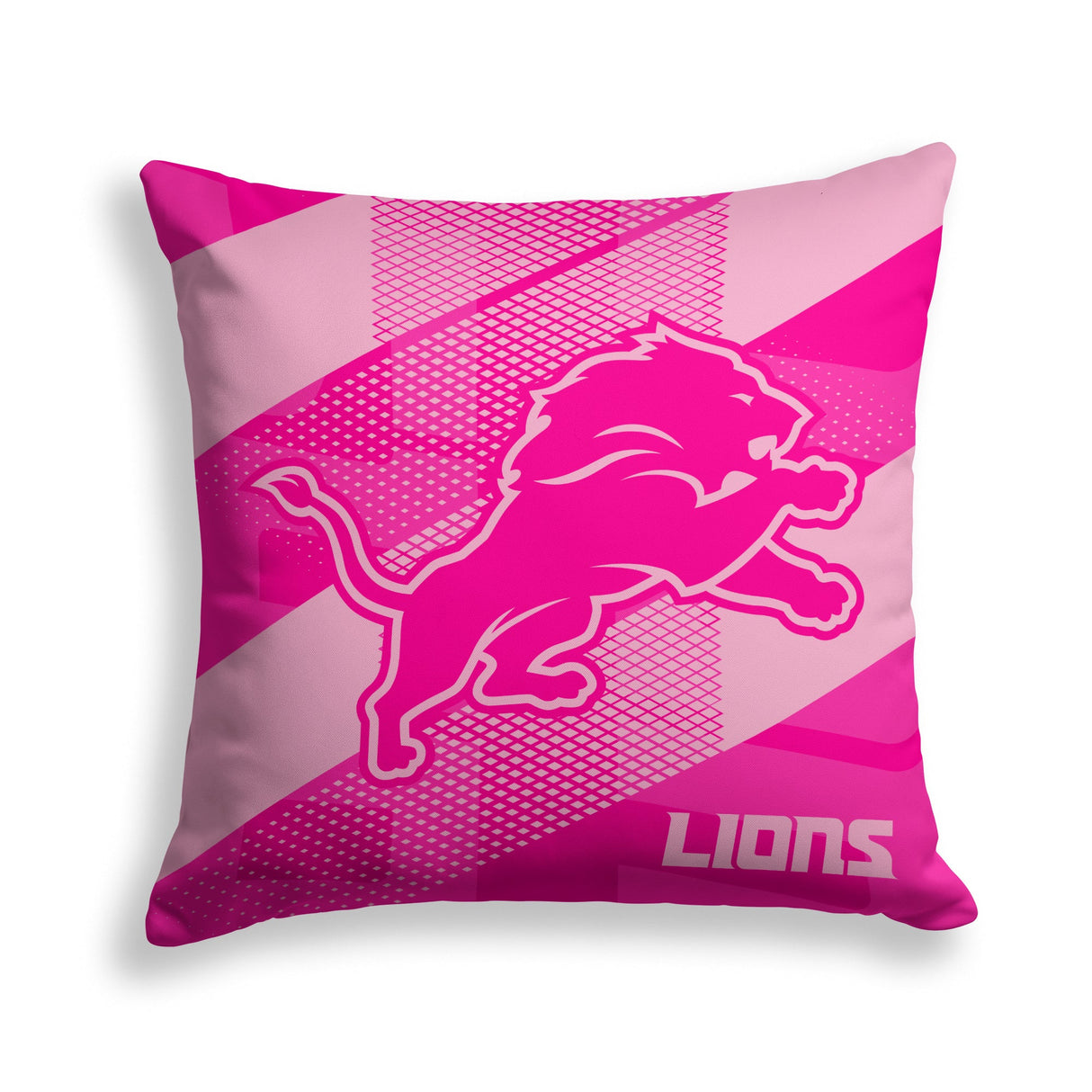 Pixsona Detroit Lions Pink Motion Throw Pillow