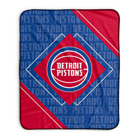 Pixsona Detroit Pistons Boxed Pixel Fleece Blanket